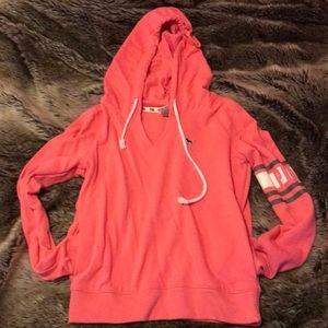 VS PINK Long Sleeve Peachy Pink Sweatshirt Sz SP